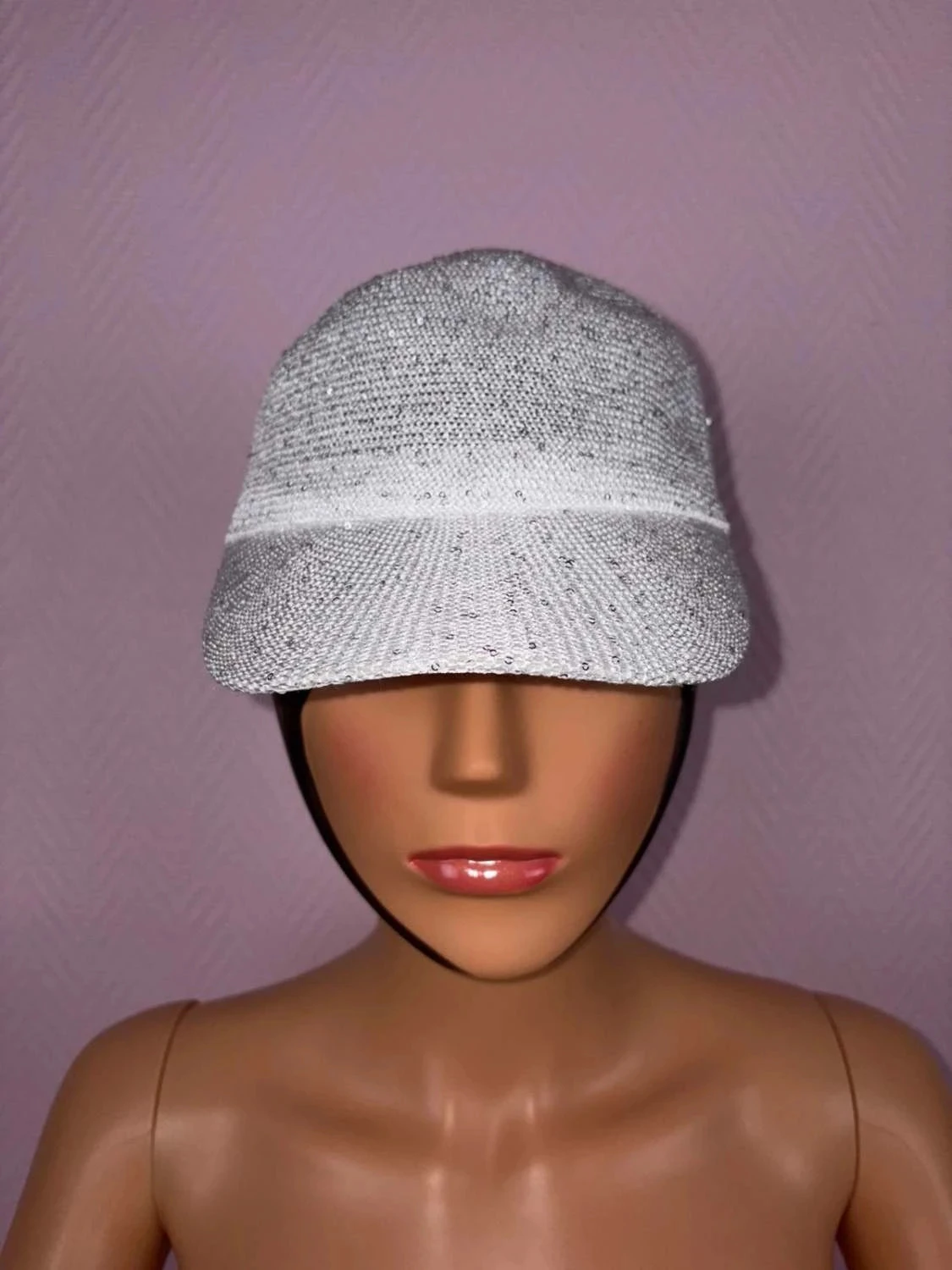 Witte dames pet met strass steentjes – photo 2